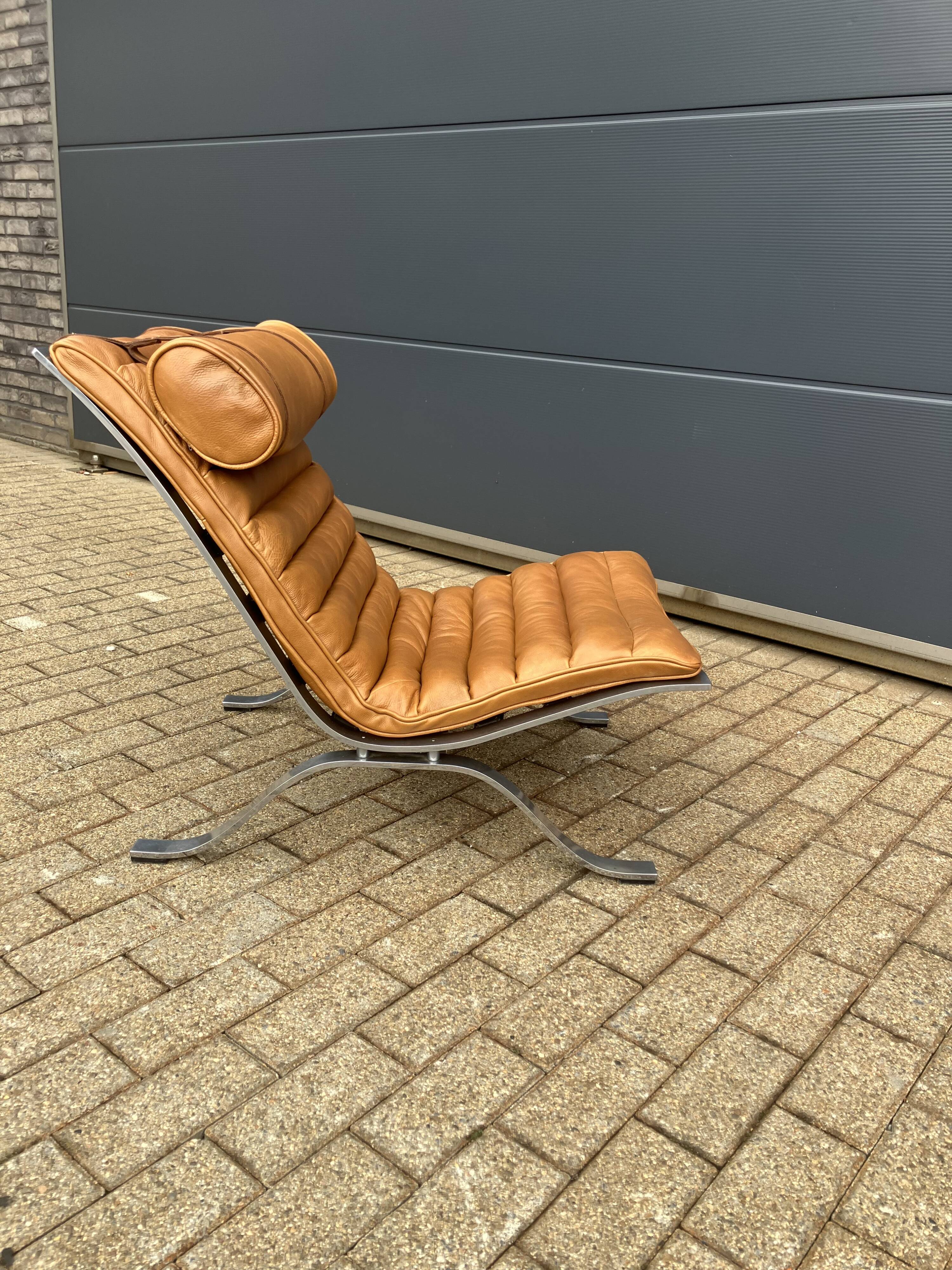 Arne norell ari lounge chair, camel cognac leather nieuwstaat!
