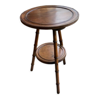 Bamboo style pedestal table Napoleon III
