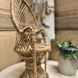 Emmanuelle armchair in vintage rattan