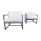Pair of handmade industrial iron armchairs from the 1970s vintage antique modern antique