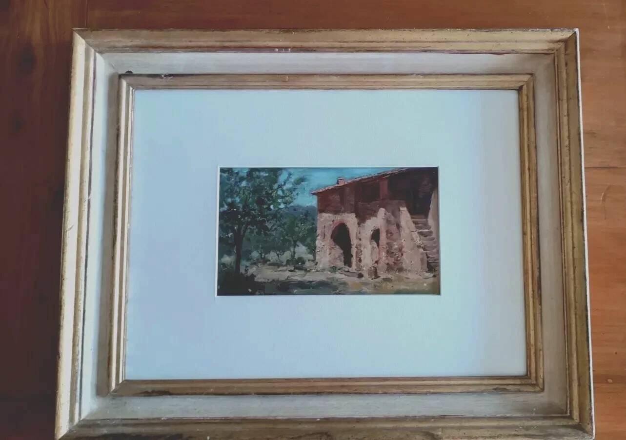 Oil painting on panel, Tuscan school, early 1900s