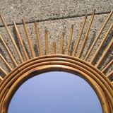 Mirror sun 70s wicker 62cm