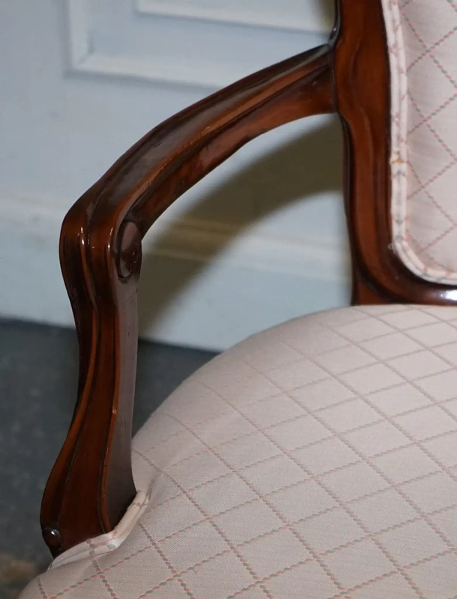 Vintage Walnut Lounge Chair, France