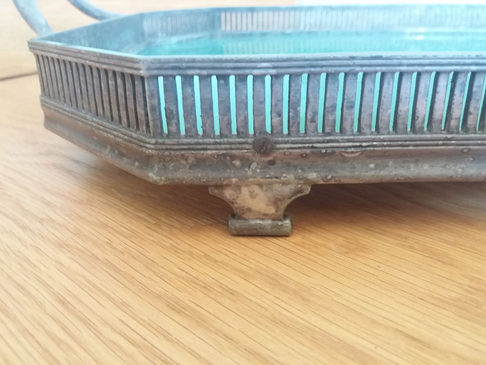 Plateau anglais Kirby Beard and Co et Royal Worcester 1911 Art Déco