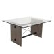 Glass coffee table, Italian design, 1960s, made in Italy