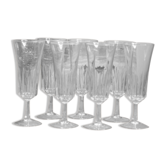 Set of 7 champagne flutes