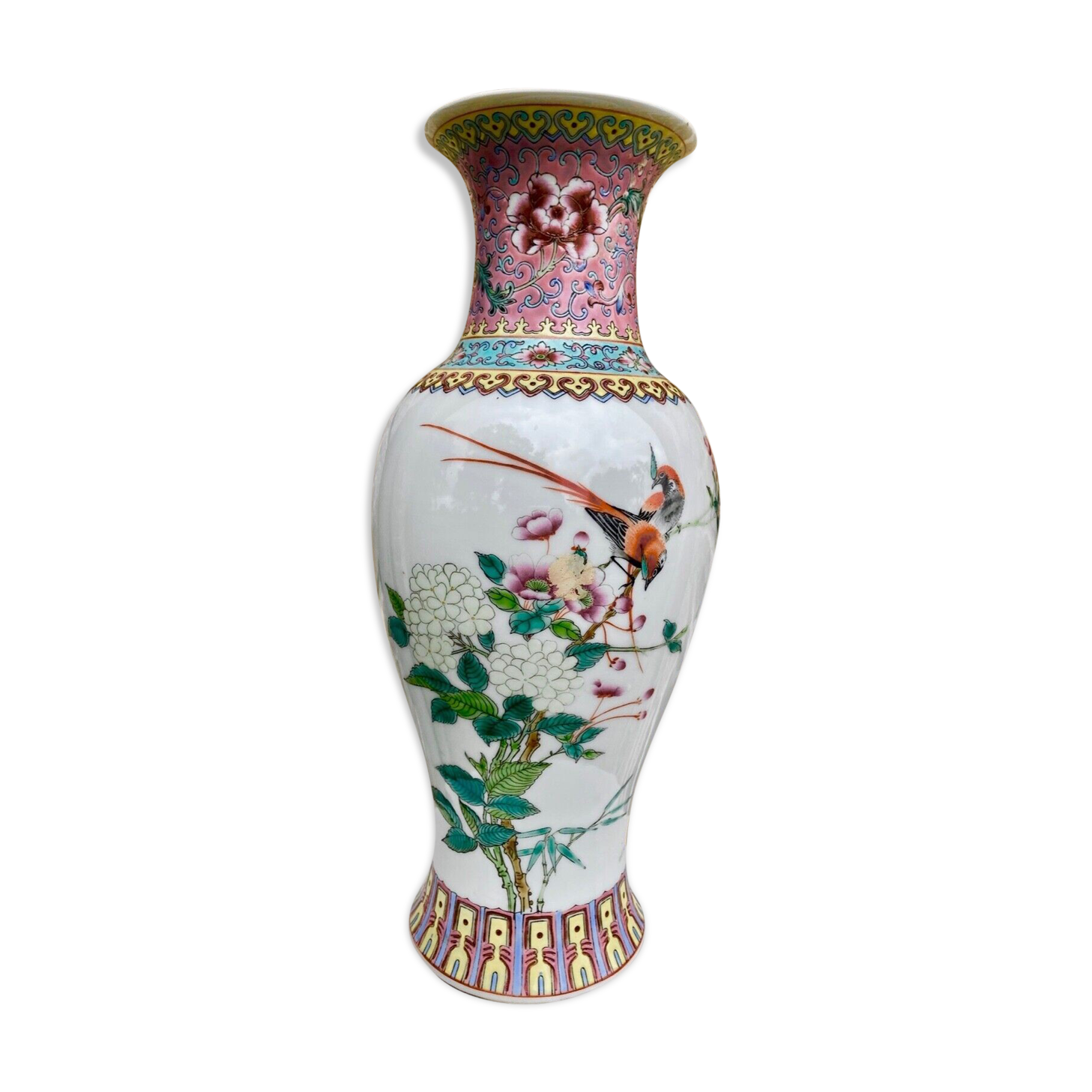 Pink family vase XIXth Chinese
