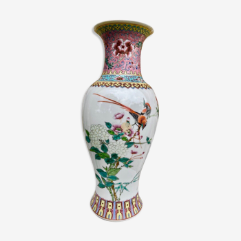 Pink family vase XIXth Chinese