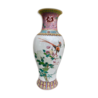 Pink family vase XIXth Chinese