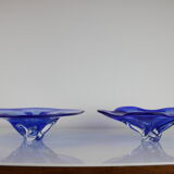 Set of 2 Art Glass Bowls by Josef Hospodka for Chribska Glassworks, 1960's