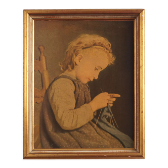 Peinture « Le Portrait de la Fille », design scandinave, 19ème siècle, par Albert Anker