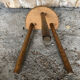 Vintage light wood milking stool