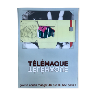 Telemaque Hervé, Galerie Adrien Maeght, 1981, original poster for an exhibition per