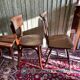 Set 4 vintage mismatched bistro chairs 50