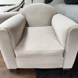 50s club set: 1 3-seater sofa and 2 refurbished armchairs
