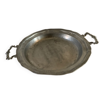 Vintage pewter fruit tray