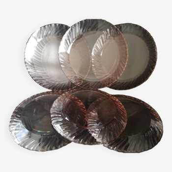 Set de 6 assiettes plates Rosaline Arcoroc