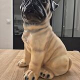 Chien Carlin en céramique