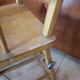 Chaise haute enfant en bois vintage