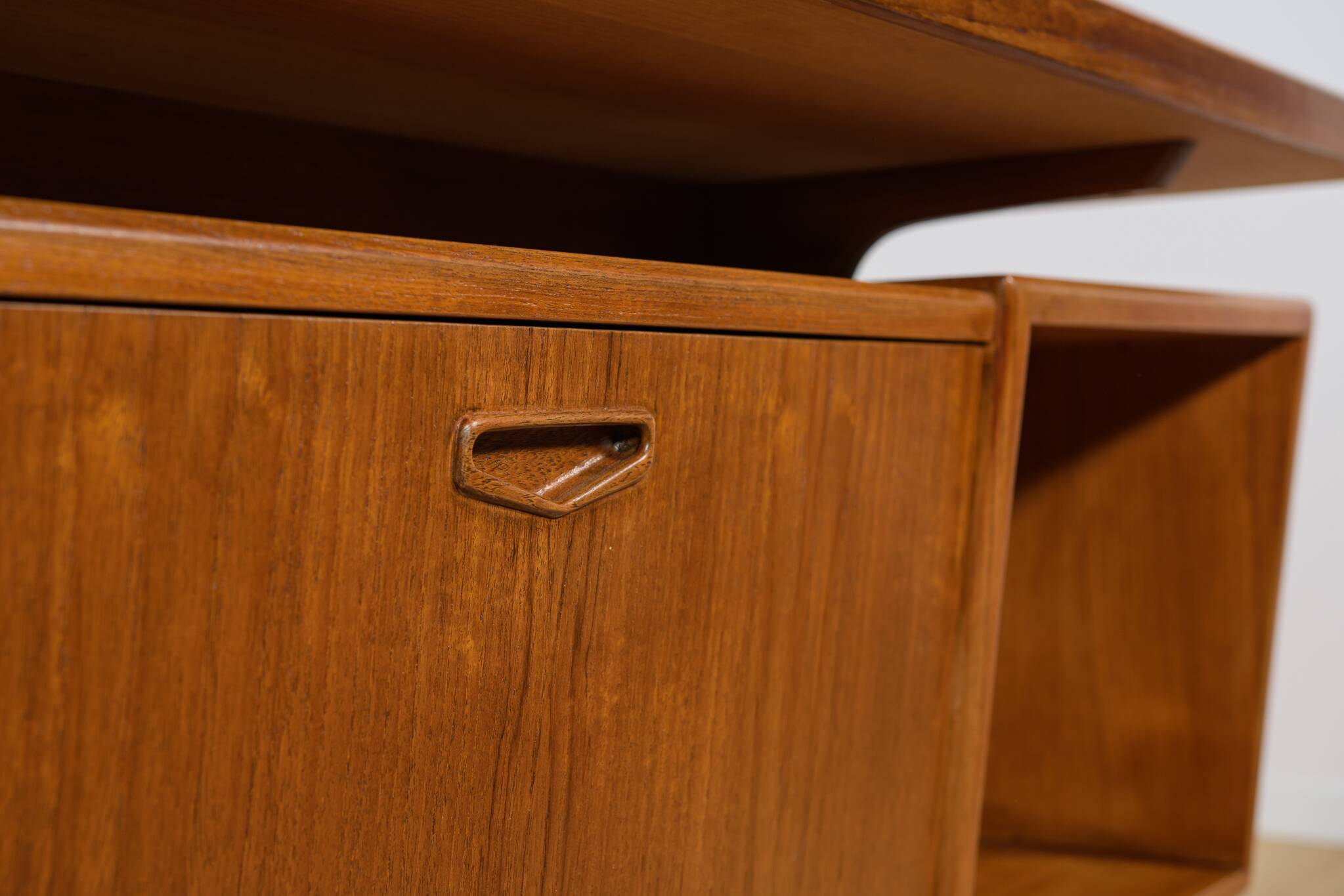 Mid-Century Freestanding Teak Desk, Denmark, 1960s