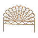 Vintage peacock wicker headboard