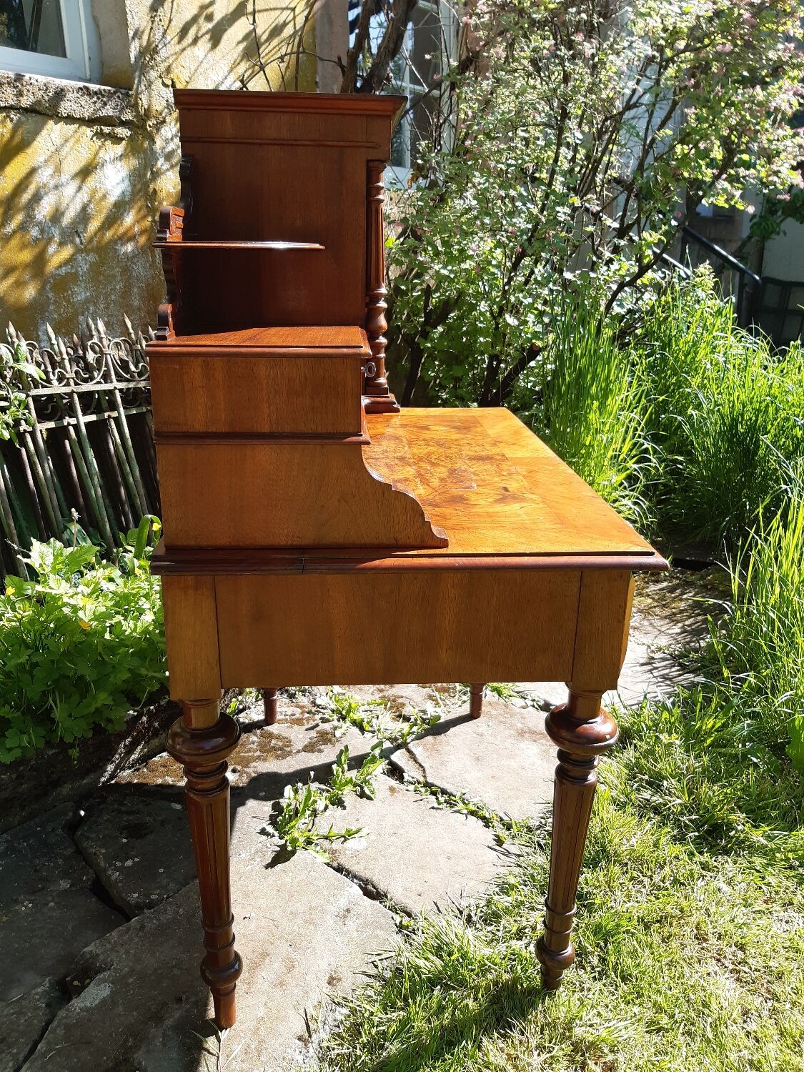 Walnut stepped desk nineteenth era