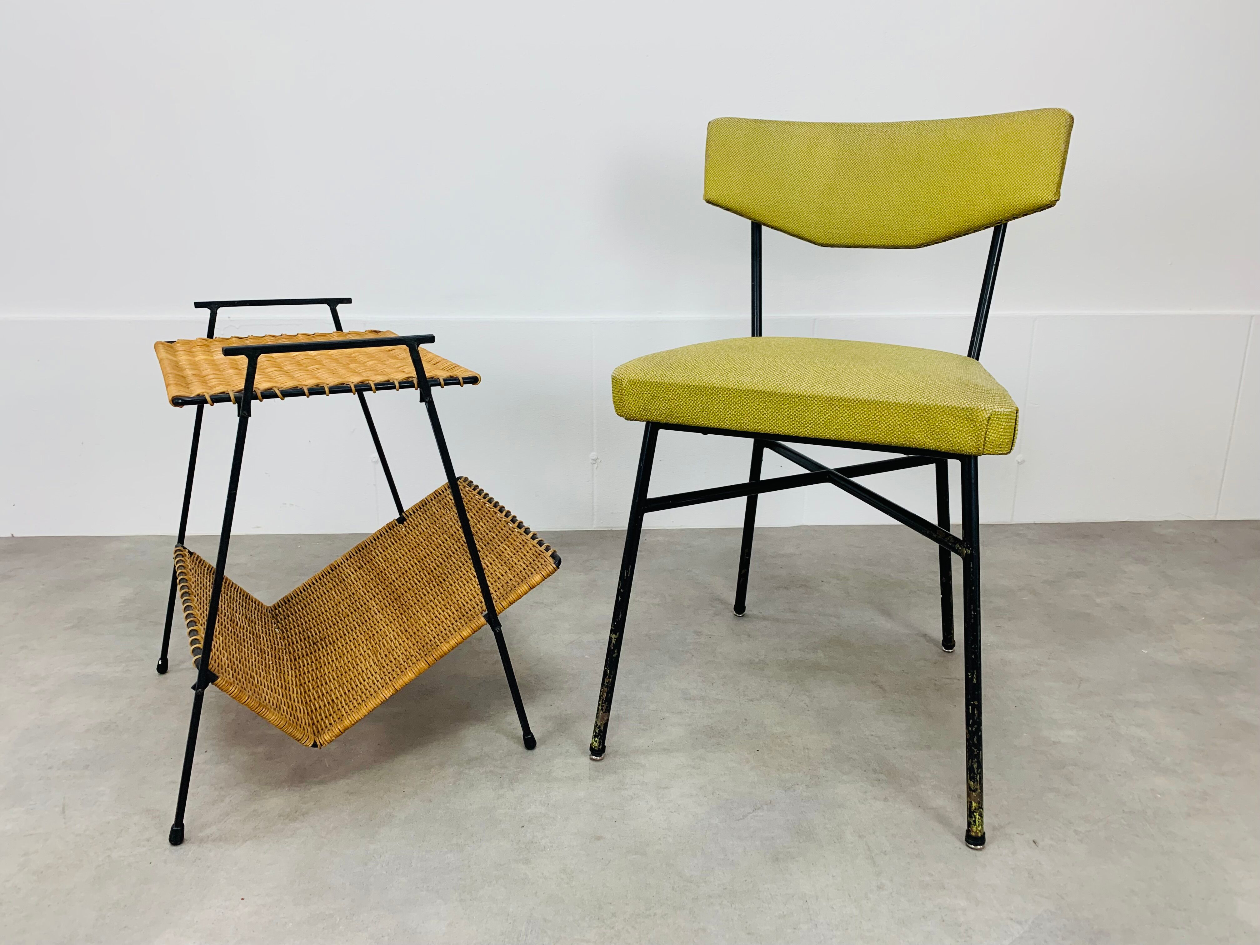 Side table rattan metal 50s, door review