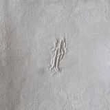 8 antique fabric napkins with anagram in cotton damask