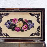 Wooden and mother-of-pearl cigar box