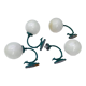 Outdoor wall lamp in cast alluminium, with plastic ball