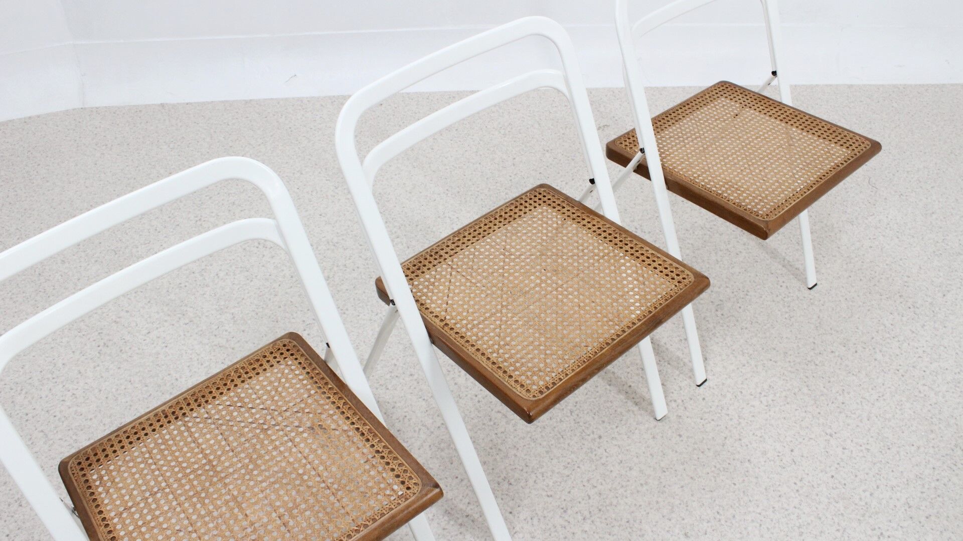 Cidue vintage folding chairs 1970s, set of 4