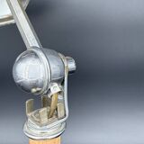 Art Deco desk lamp Pirouett chrome, brass and wood, 1930