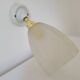 Frosted glass and porcelain wall lamp