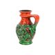 Vase à fleurs vert orange Allemagne de l’Ouest années 70 Scheurich 87-17