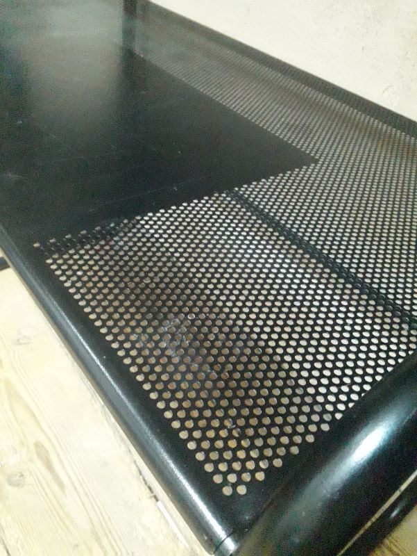 Desk shelves metal black vintage 80s