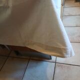 Antique sheet with embroidered initials