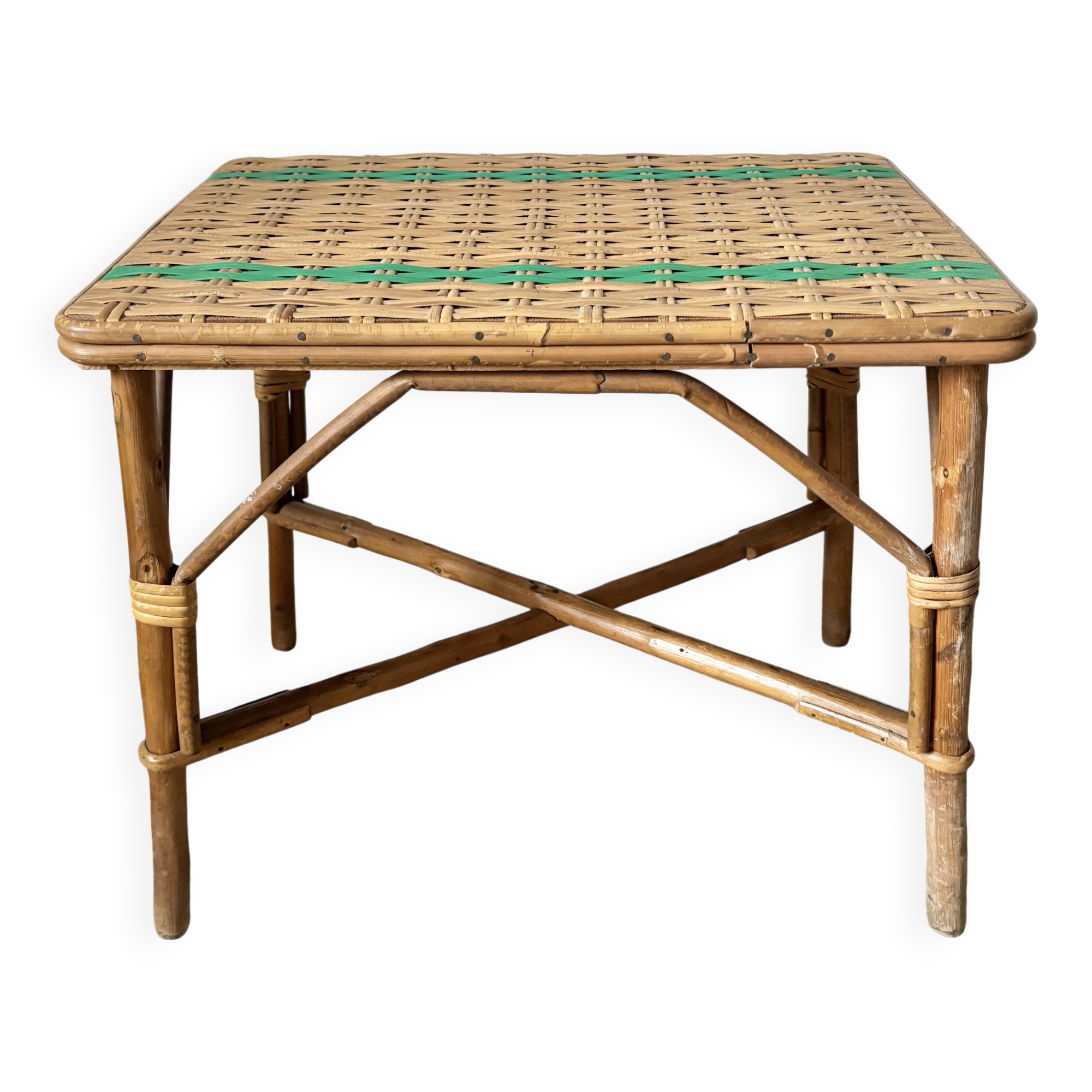 Vintage rattan coffee table