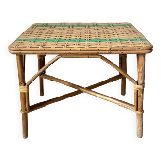 Vintage rattan coffee table