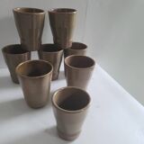 Lot de 8 verres en grès