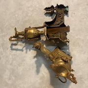 Pair of bronze Napoleon III andirons