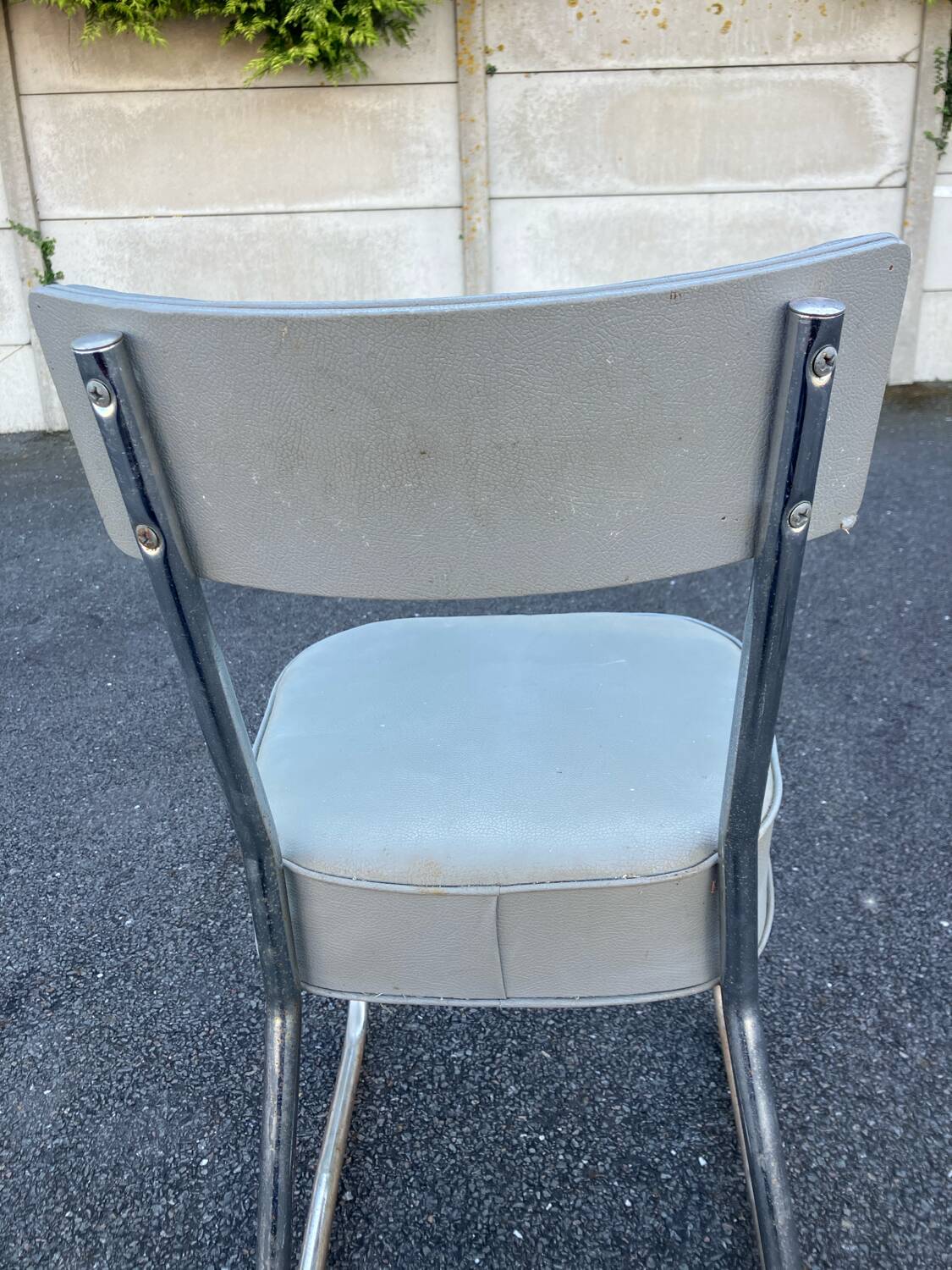 Vintage Pullman Sky Chair Industrial Grey
