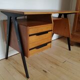 60s design desk with compass feet