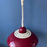 Suspension rouge scandinave de style futuriste par Knud Christensen