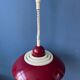 Scandinavian red Space Age pendant lamp by Knud Christensen