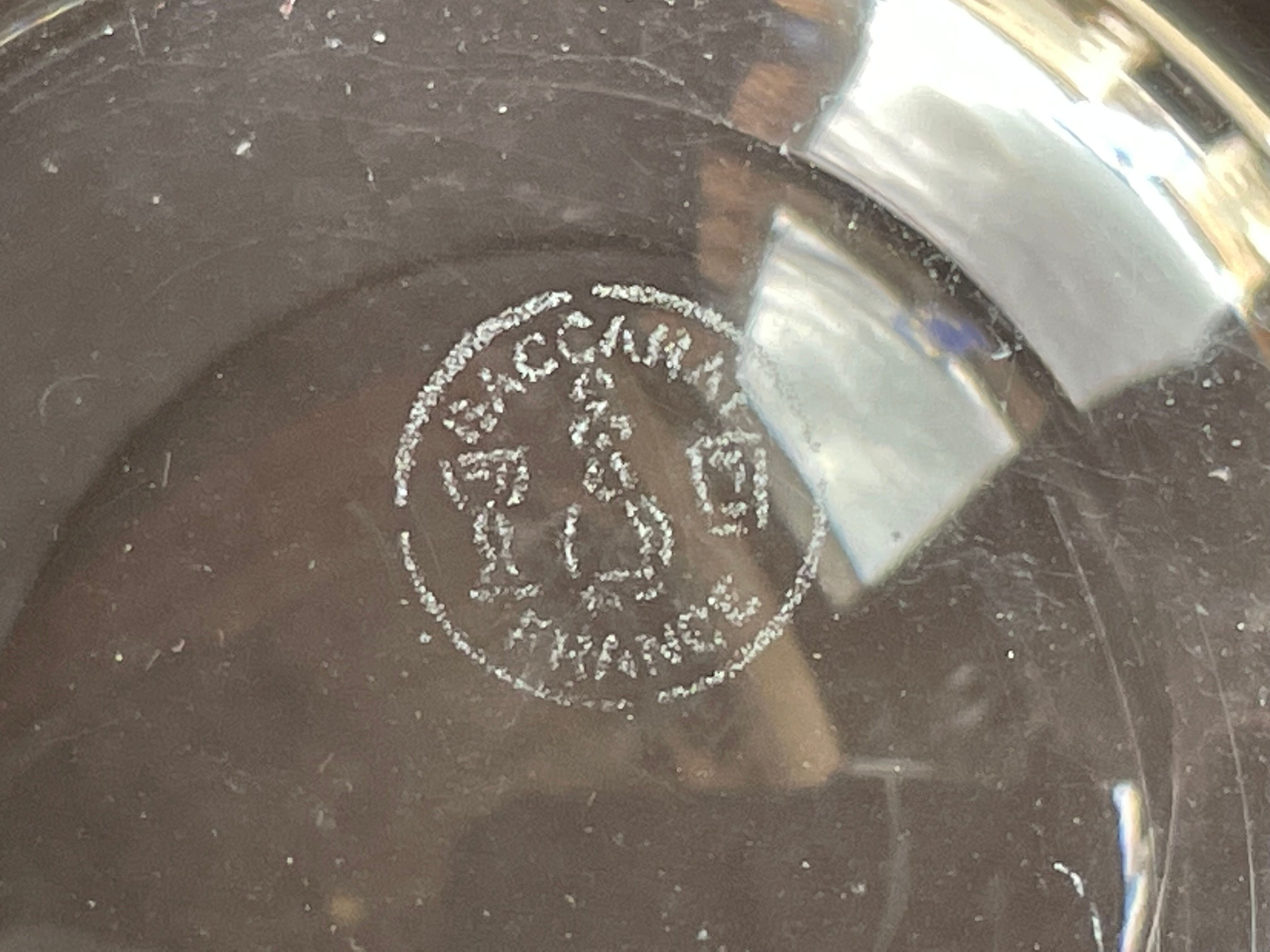 2 Baccarat Perfection whisky glasses stamped