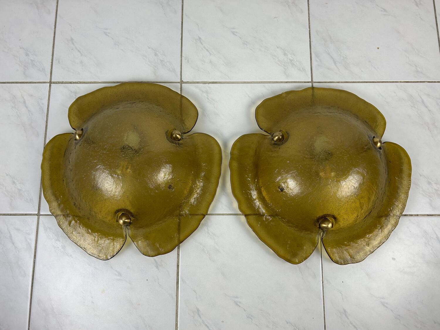 Vintage set of two Peill and Putzler ceiling lamps