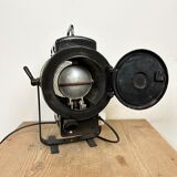 Vintage black theatre spotlight table lamp, 1960s