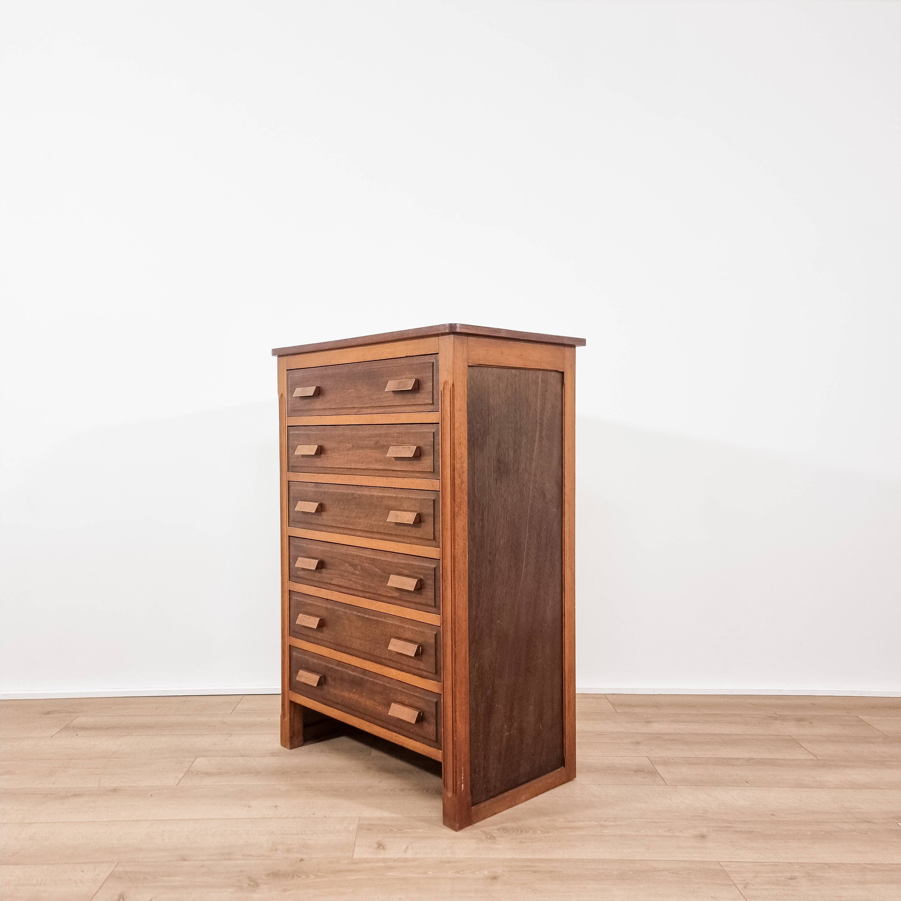 Solid wood chest of drawers, 1950s