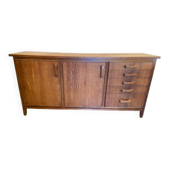 Brutalist style oak sideboard from the 1950s.