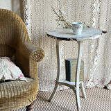 Small side table with an antique finish